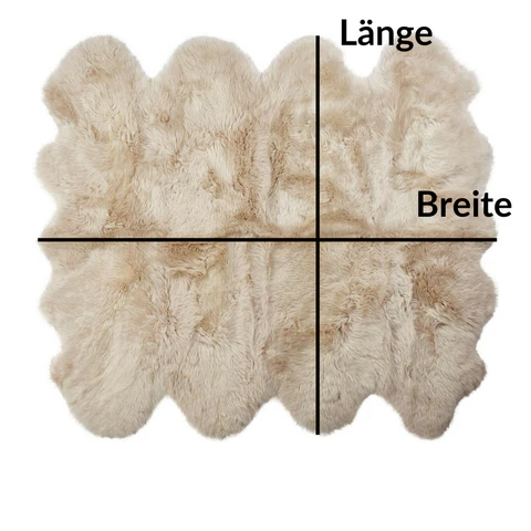 Grosser Designer Teppich aus Lammfell